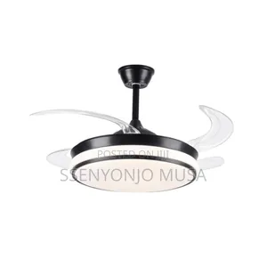 42-Inch Invisible Ceiling Fan With Led Light Remote Control