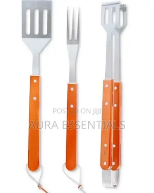 Three-Piece Stainless Steel Barbecue Grilling Tool Set