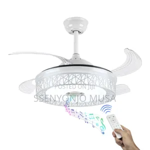 Led Ceiling Fan With Light, Dc Copper Motor, Remote Control, Bt Music.