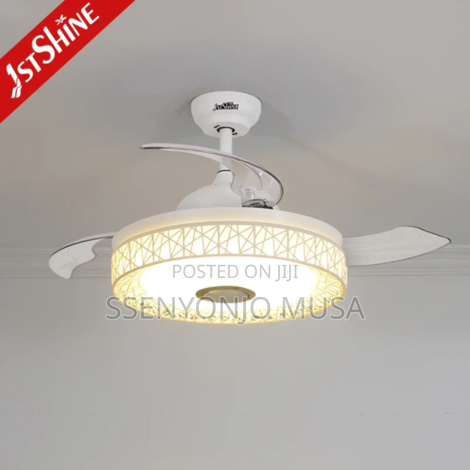 Led Ceiling Fan With Light, Dc Copper Motor, Remote Control, Bt Music.