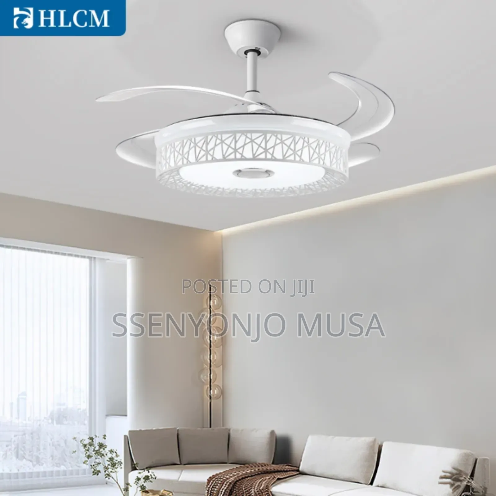 Led Ceiling Fan With Light, Dc Copper Motor, Remote Control, Bt Music.