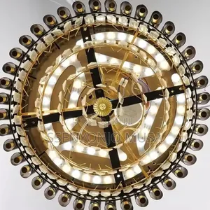 Led Invisible Bladeless Ceiling Fan With Crystal Light, Luxury.