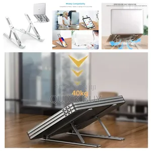 Portable, Adjustable, and Foldable Aluminum Laptop Stand.