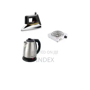 Electric Kettle 2l, Flat Iron Single Coil Hotplate