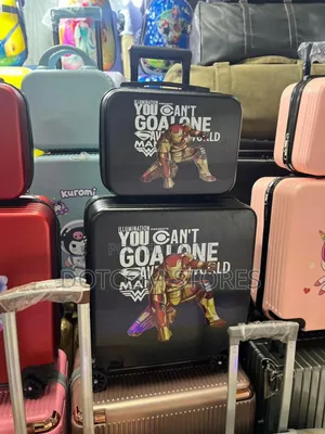 Set of Children's Hard-Shell Unicorn Suitcases.