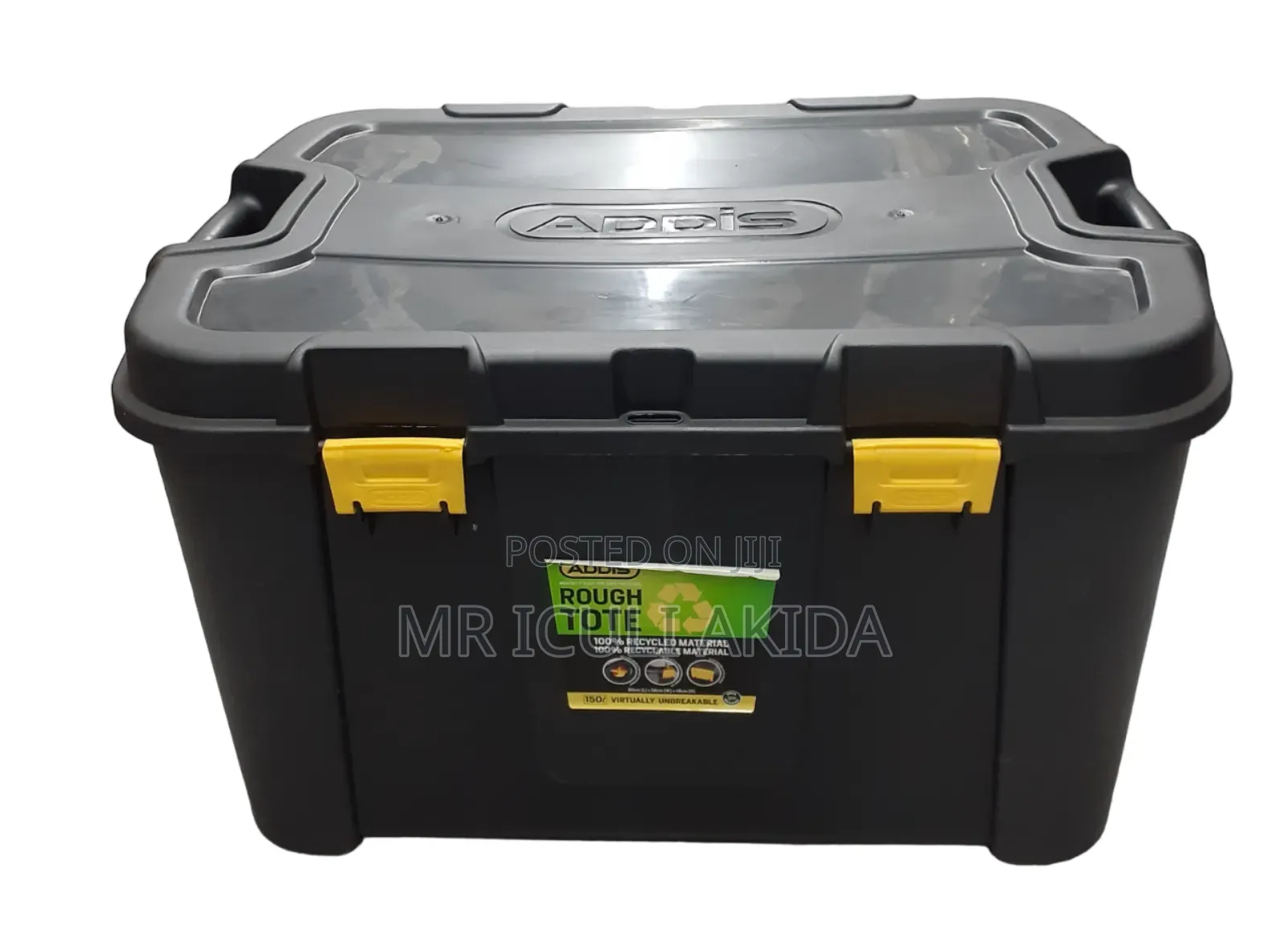 Addis Roughtote 150litrs Heavy Duty Plastic Storage Box With Wheels