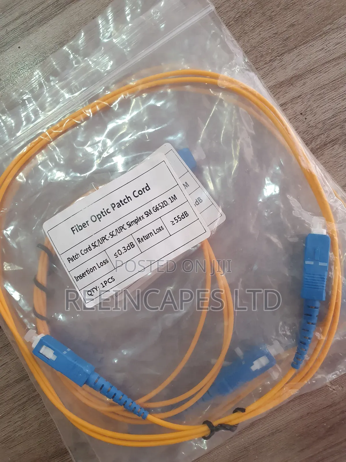 Fiber Optic Patch Cord Sc-Sc Sm 1m
