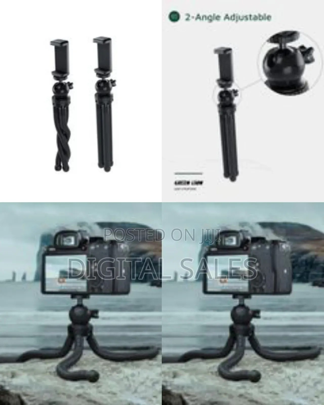 Adjustable Flexible Tripod With Foam Grips