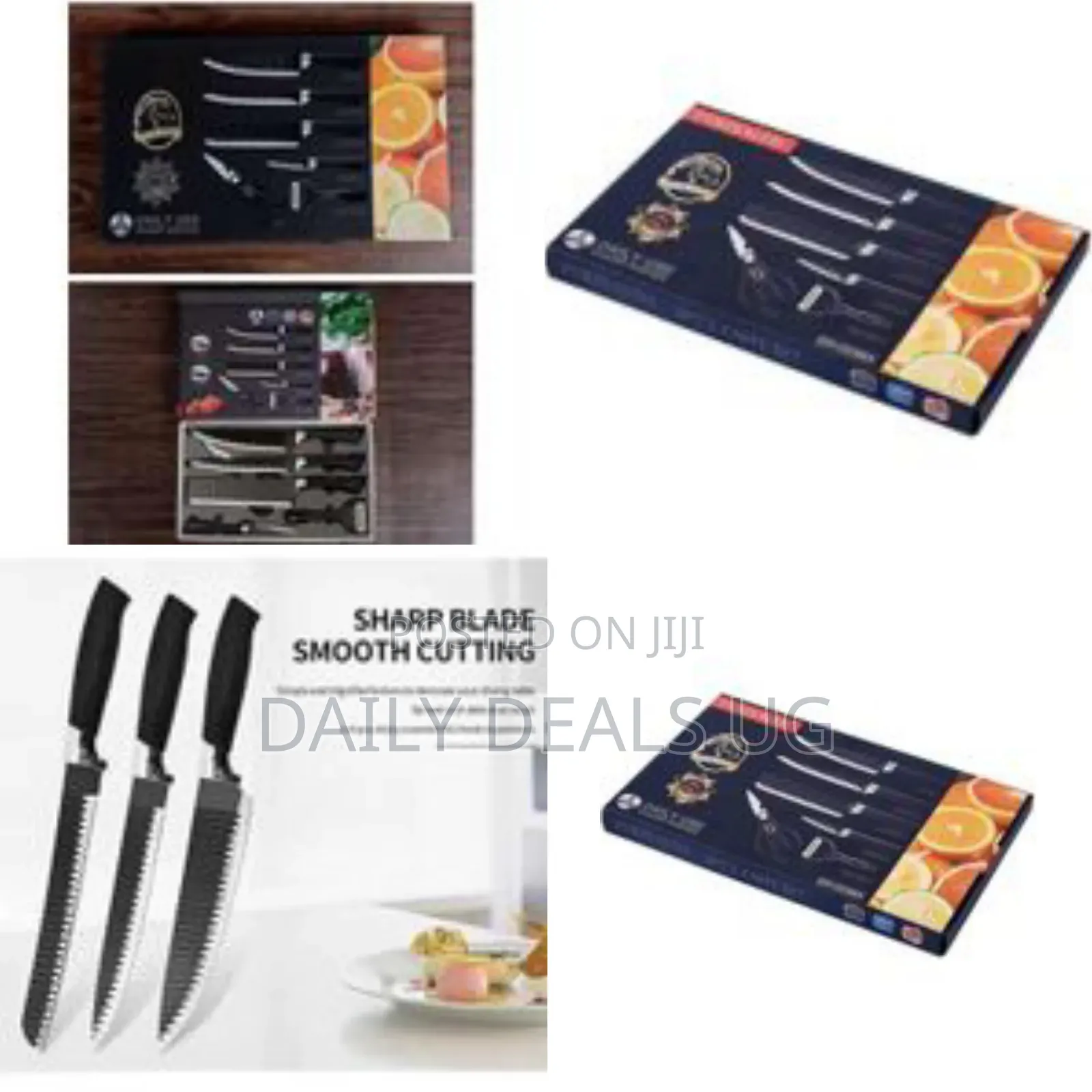 6 PCS Kitchen Knives Set Stainless Steel Sharp Professional Nonstick