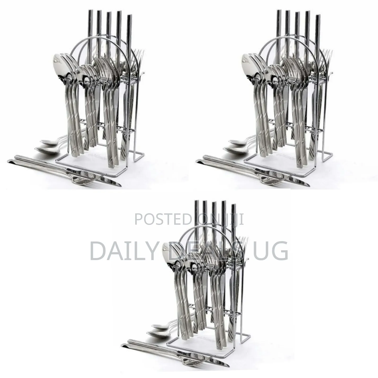 Self Design Dinner Cutlery (Forks,Spoons Knieves) With a Stand