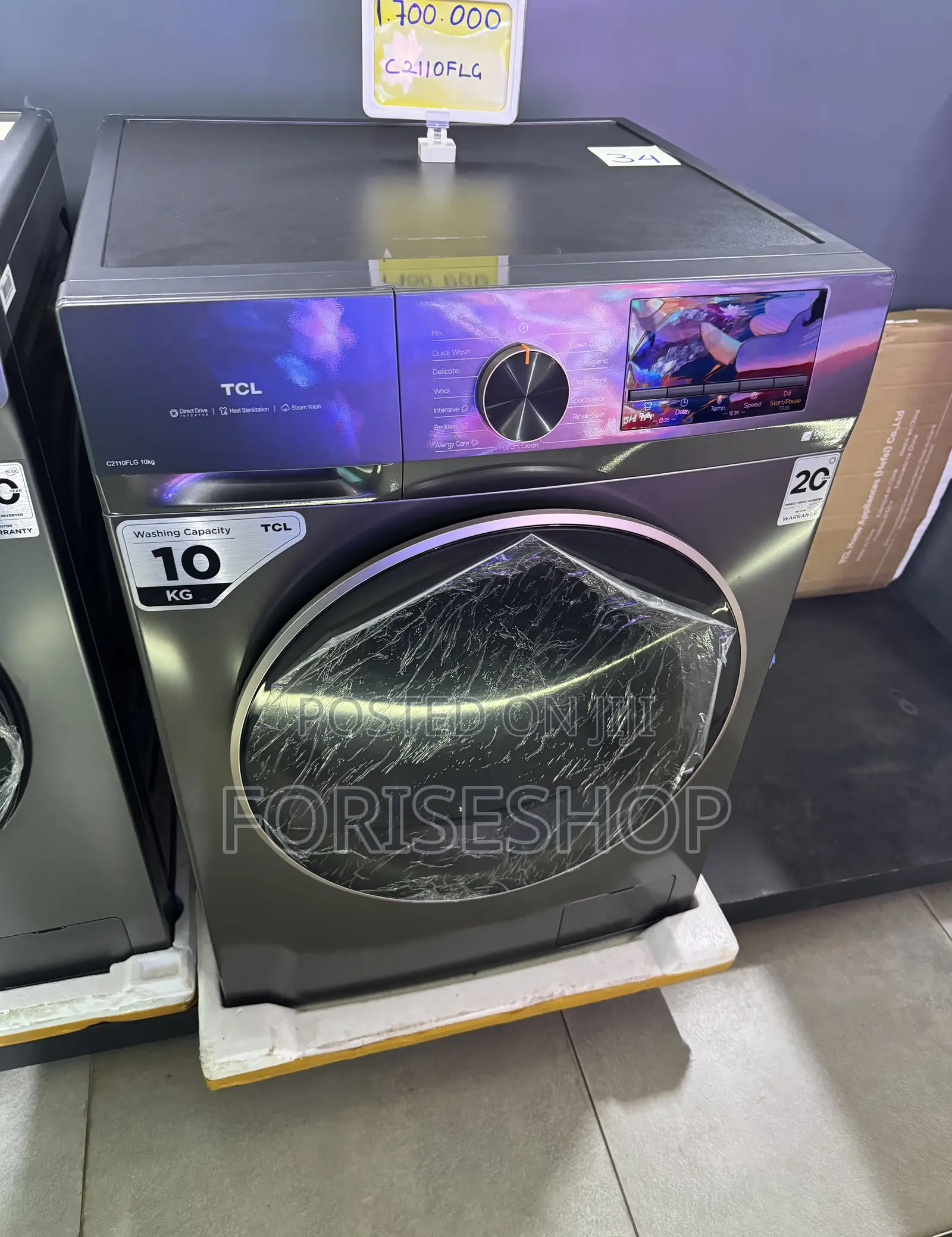 Tcl 10kgs Automatic Washing Machine 20yr Warranty