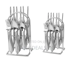 Set-24 PCS of Tea Spoons,Table Spoon,Forks,Table Knives - Silver