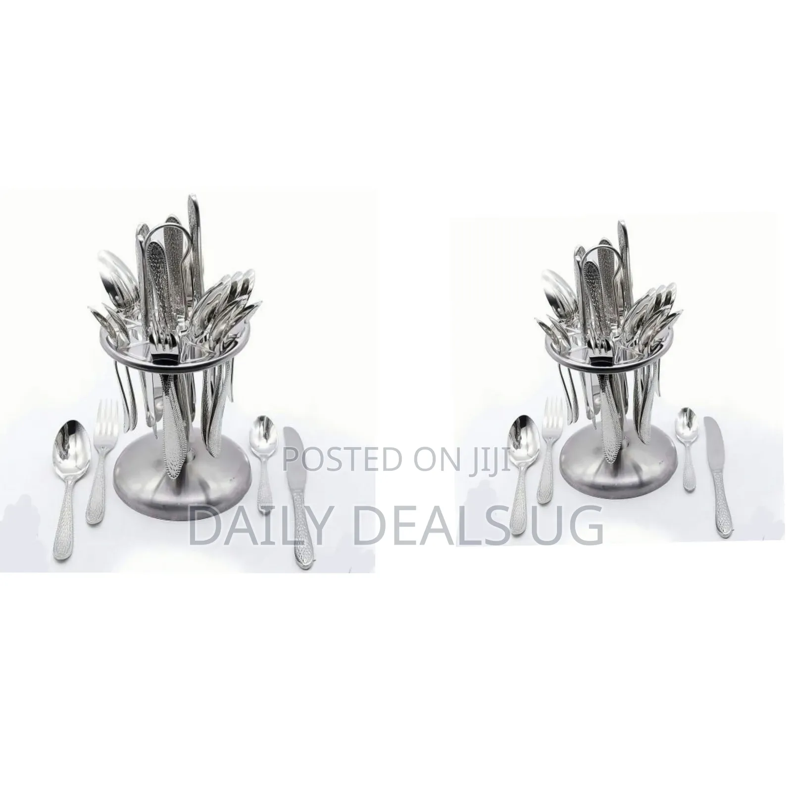 Plain Dinner Cutlery (Forks,Spoons Knieves) With a Stand