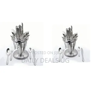 Plain Dinner Cutlery (Forks,Spoons Knieves) With a Stand