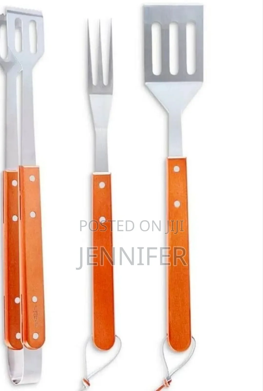 Three-Piece Stainless Steel Barbecue Grilling Tool Set