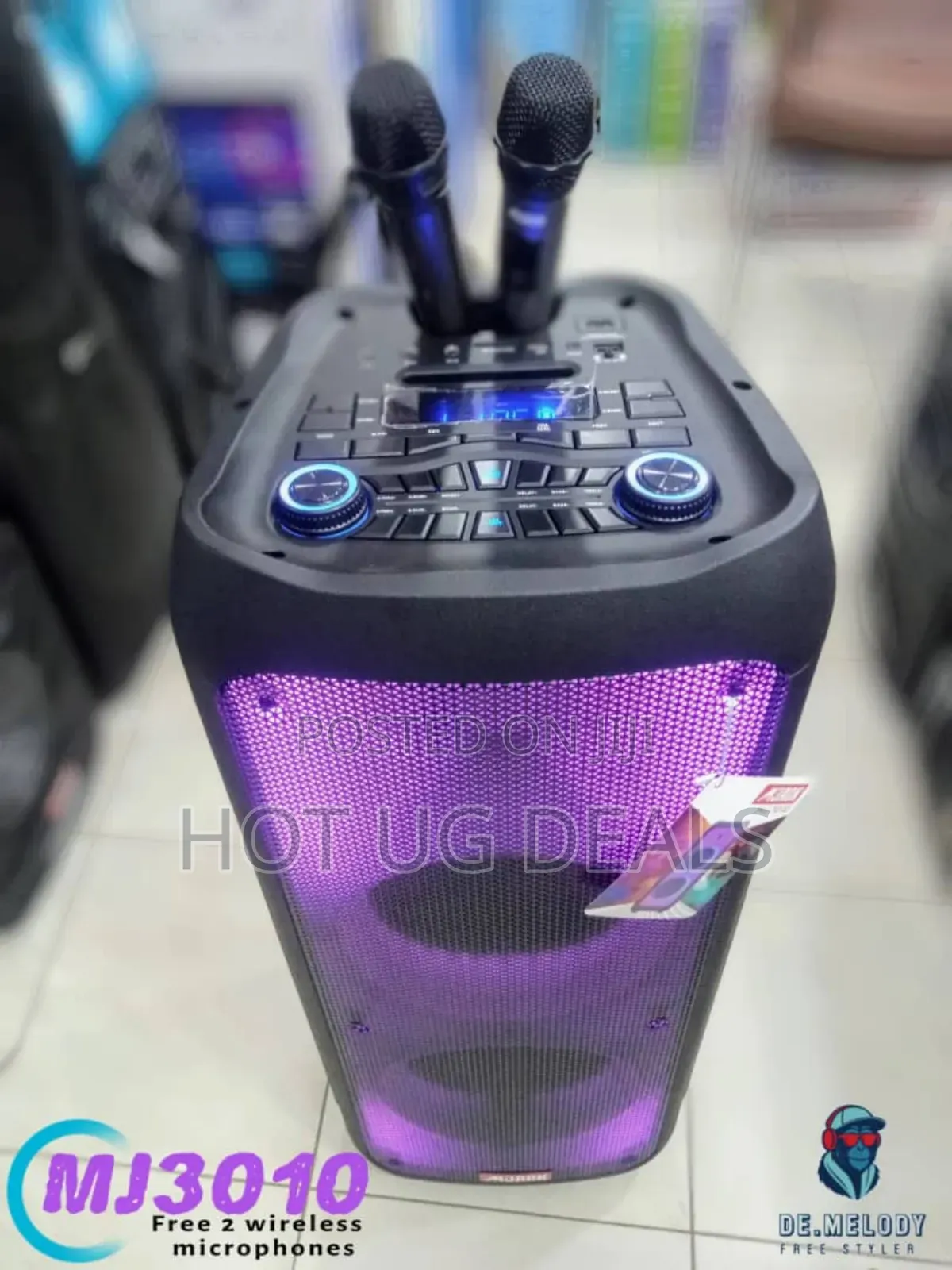 Mjack Mj3010 Rechargeable Portable Bluetooth Speaker With 2 Microphone