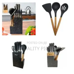 Premium Kitchen Knife and Utensil Block Set (Set of 11
