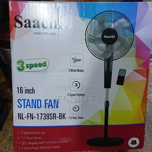 Saachi 16 Inch Stand Fan (Model Nl-Fn-1739sr-Bk).