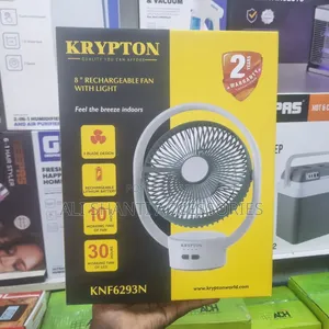 Krypton Rechargeable Table Fan With Light