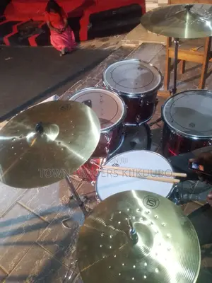 Si Acoustic Drum With Tuner and Pair of Sticks
