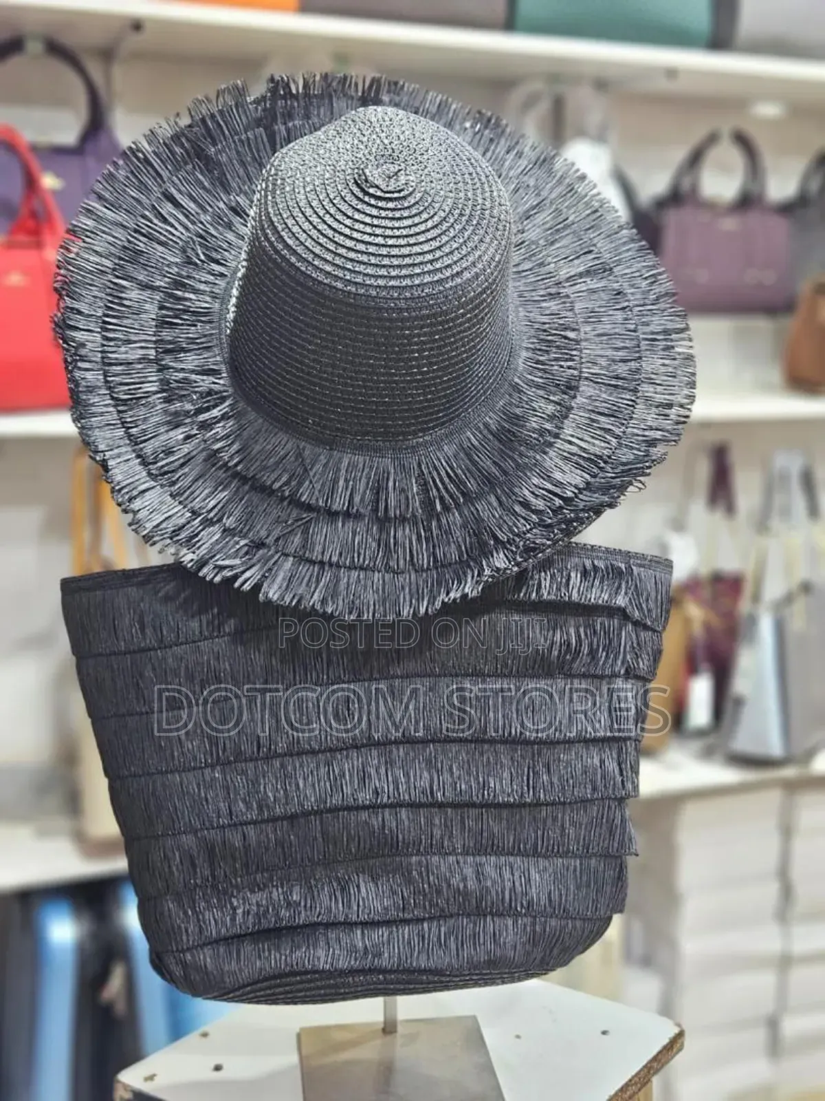Woven Beach Bag and Hat Set.