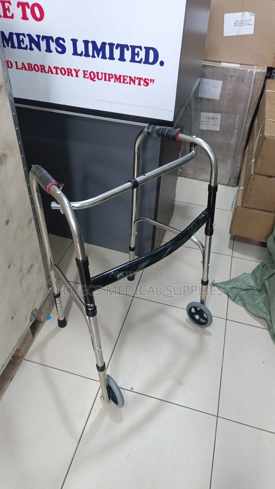 Two Wheeled -Foldable Medical Walker