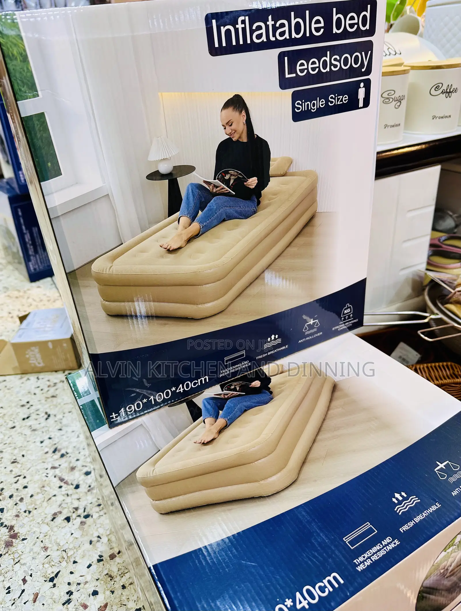 Inflatable Bed/Air Bed Single With Electric Pump