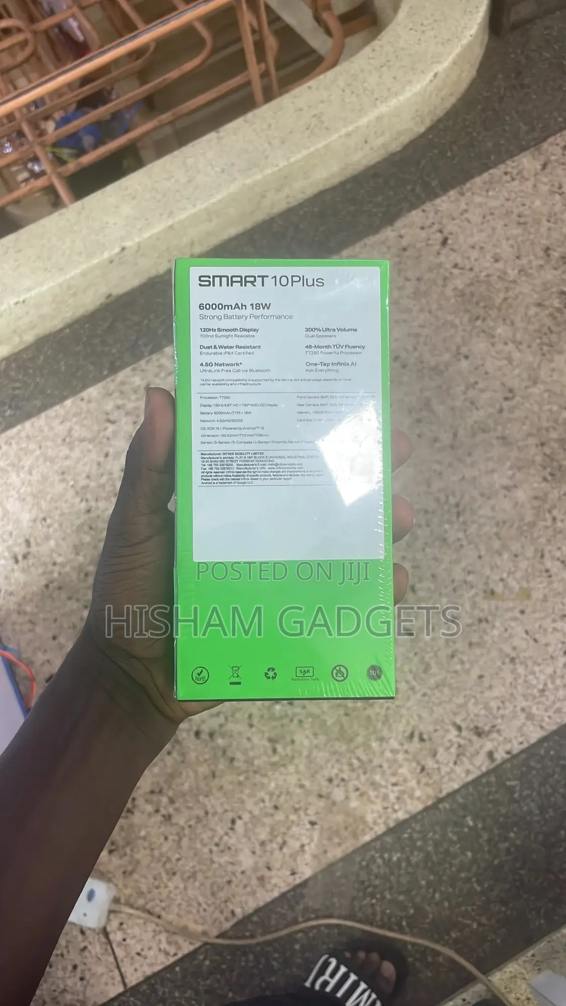 New Infinix Smart 10 Plus 128 GB Black