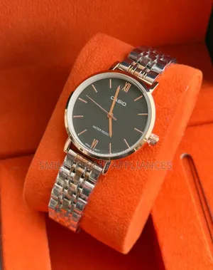 Silver Chrome Women's Casio Wrist Stylish Time Piece at Discount