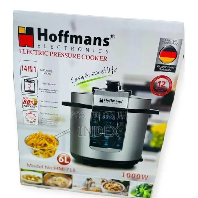 Hoffmans Electric Pressure Cooker 6l Fast Cooking