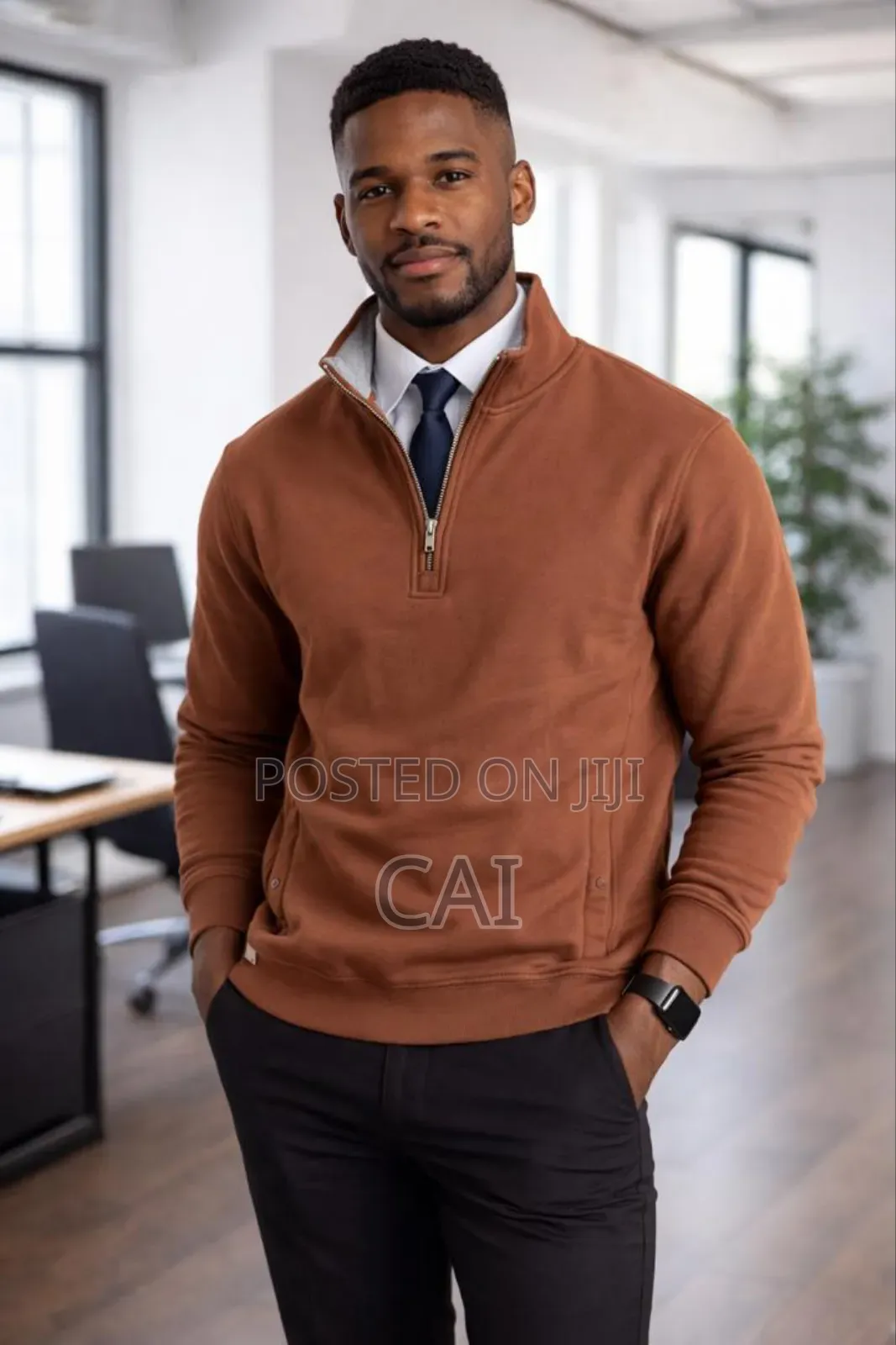 Office Quarter Zip Sweater