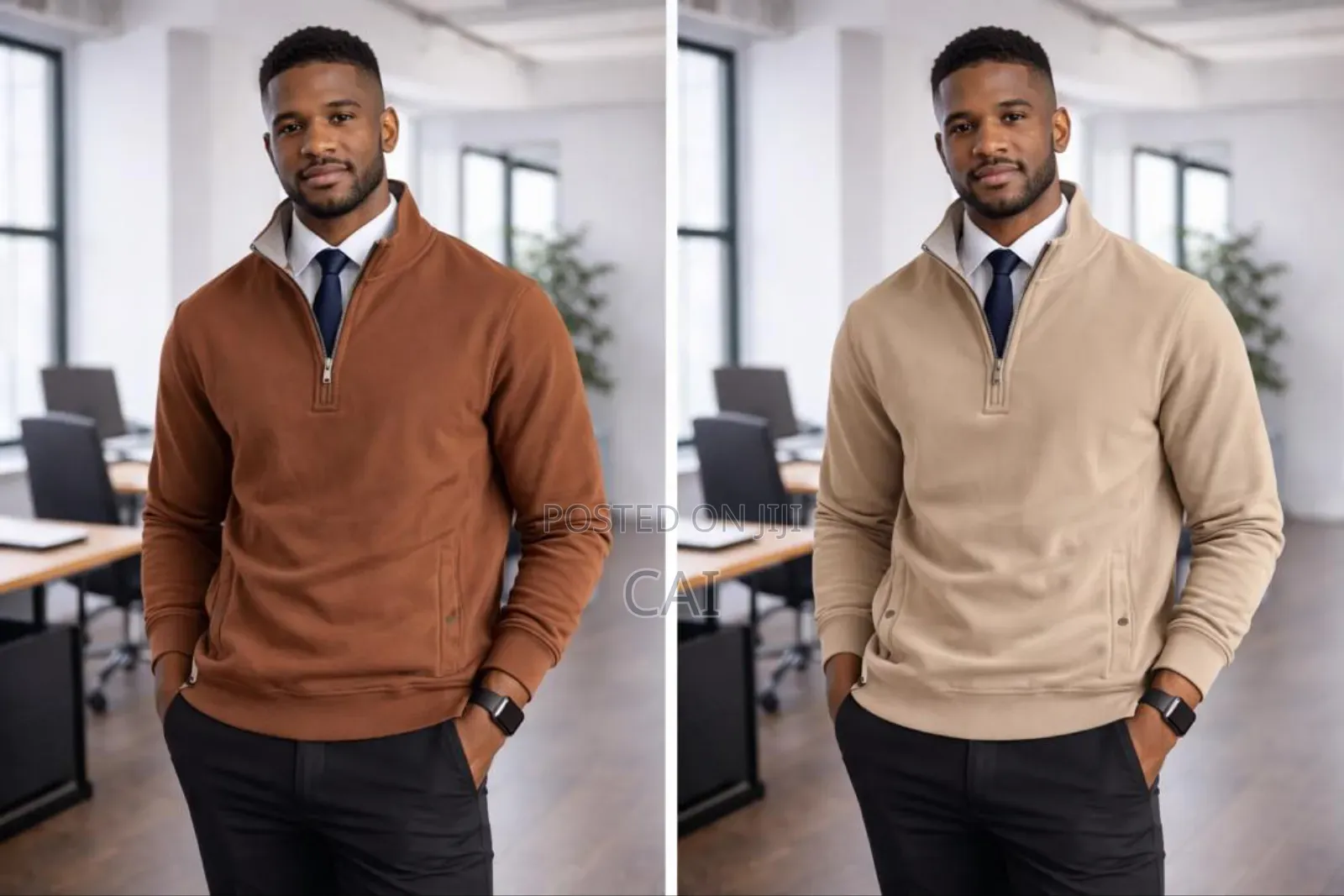Office Quarter Zip Sweater