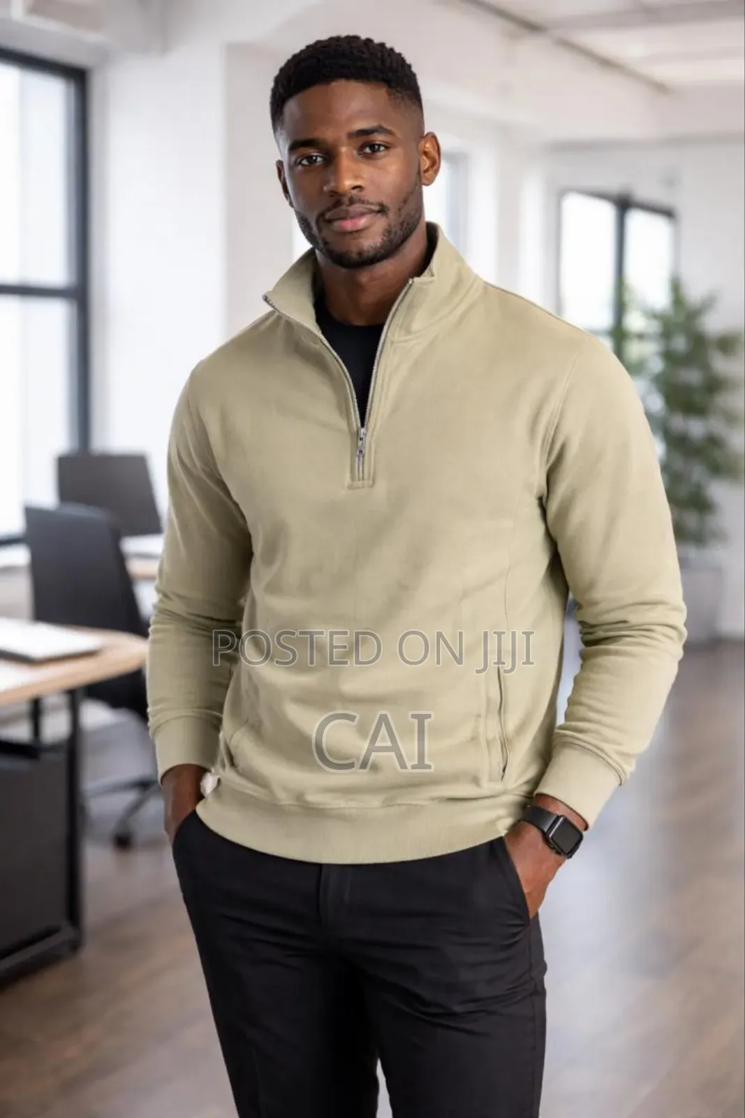 Office Quarter Zip Sweater