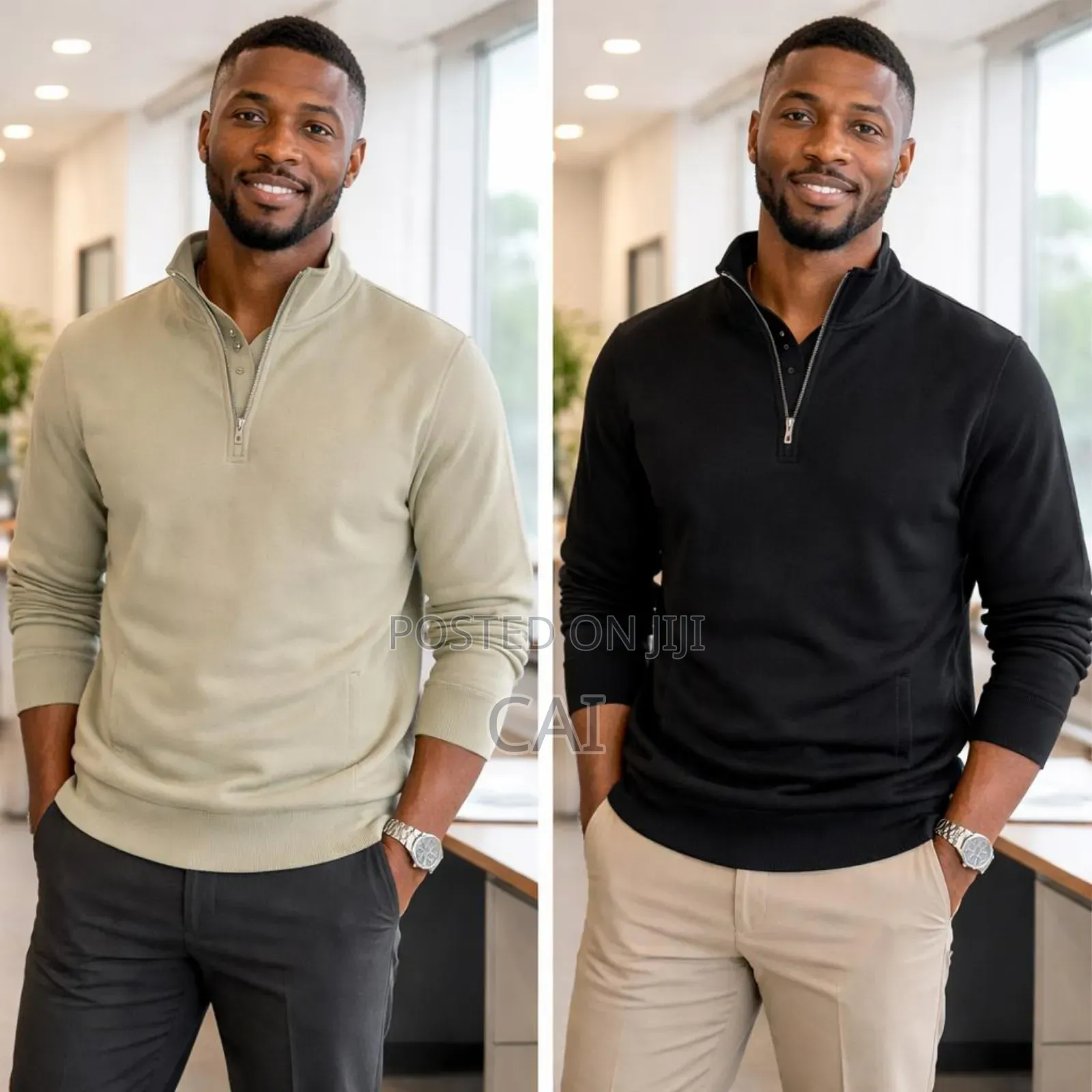 Office Quarter Zip Sweater
