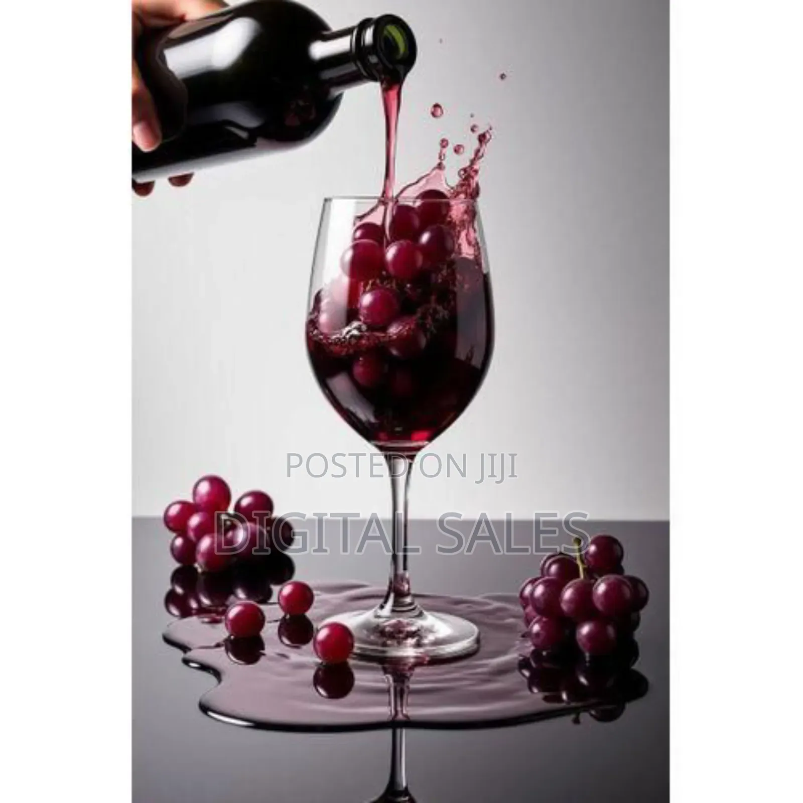 Set of 6 Elegant Crystal Wine Glasses