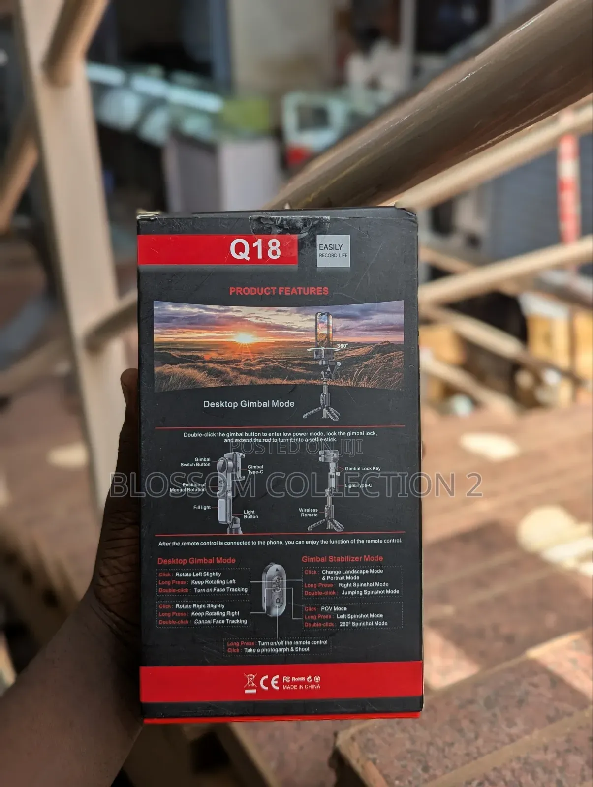 Q18 Gimbal Stabilizer for Smartphone With Extendable Selfie