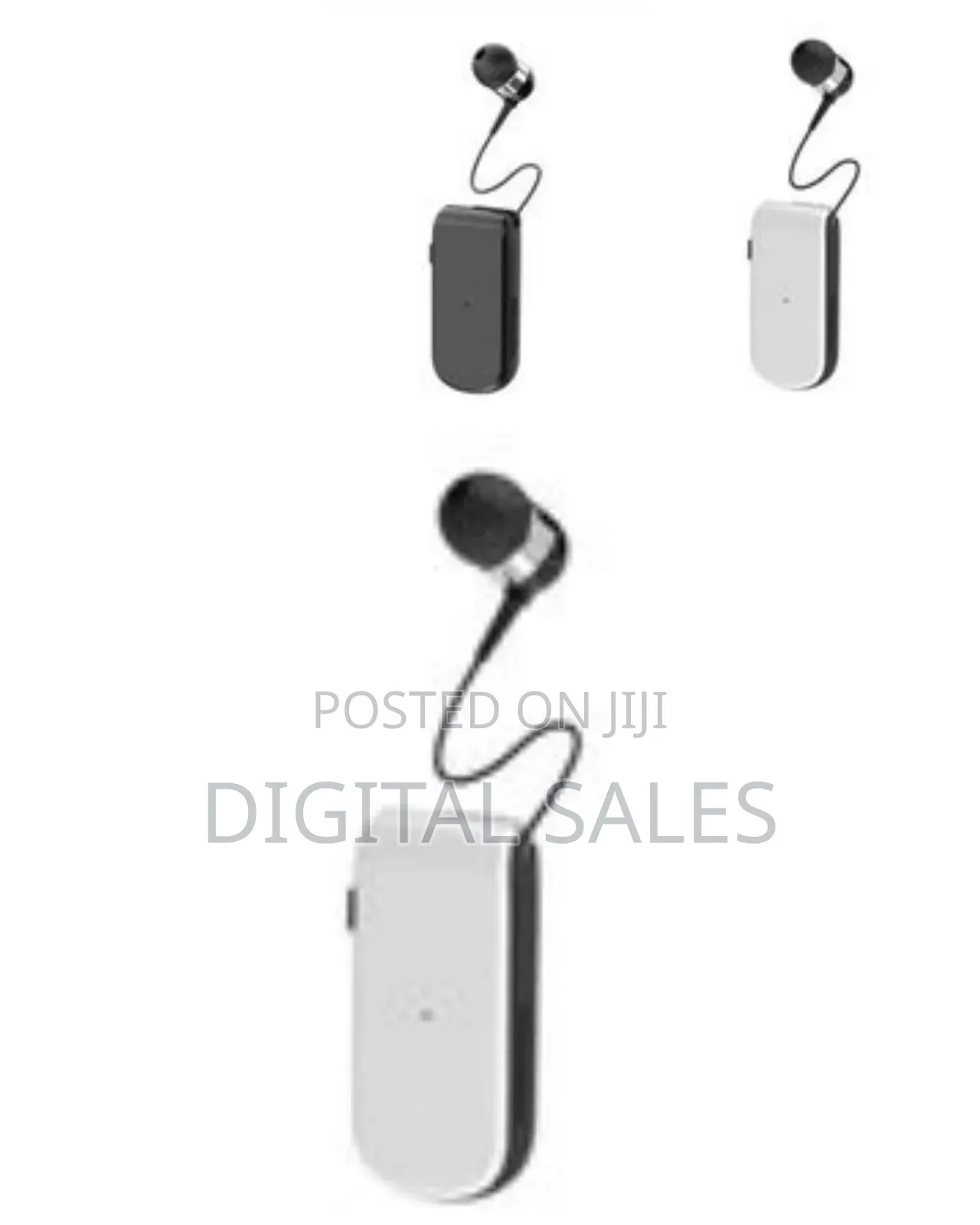  Wireless Smart Clip-on Headset With Retractable Earbud