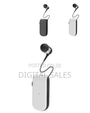  Wireless Smart Clip-on Headset With Retractable Earbud