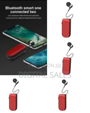  Wireless Smart Clip-on Headset With Retractable Earbud