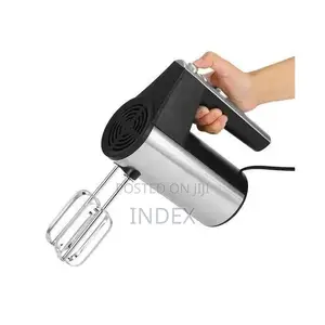 Hoffmans Hand Mixer With Beaters Dough Hook - Black /Silver
