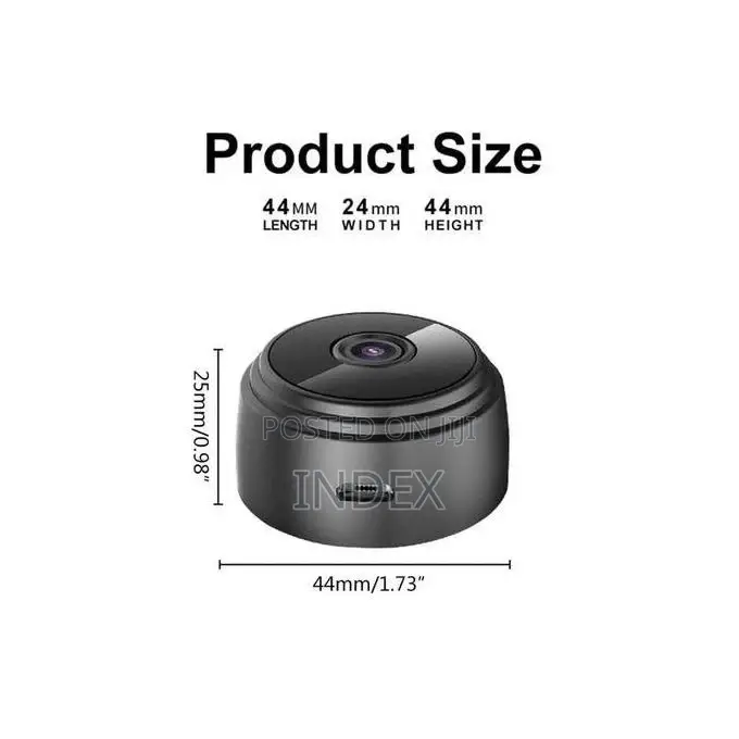 Mini Wireless Wifi Hidden Camera Suitable For Safety - Black
