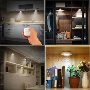 Plastic Led Lights With Wireless Remote Control Hot (White) - Set Of 3