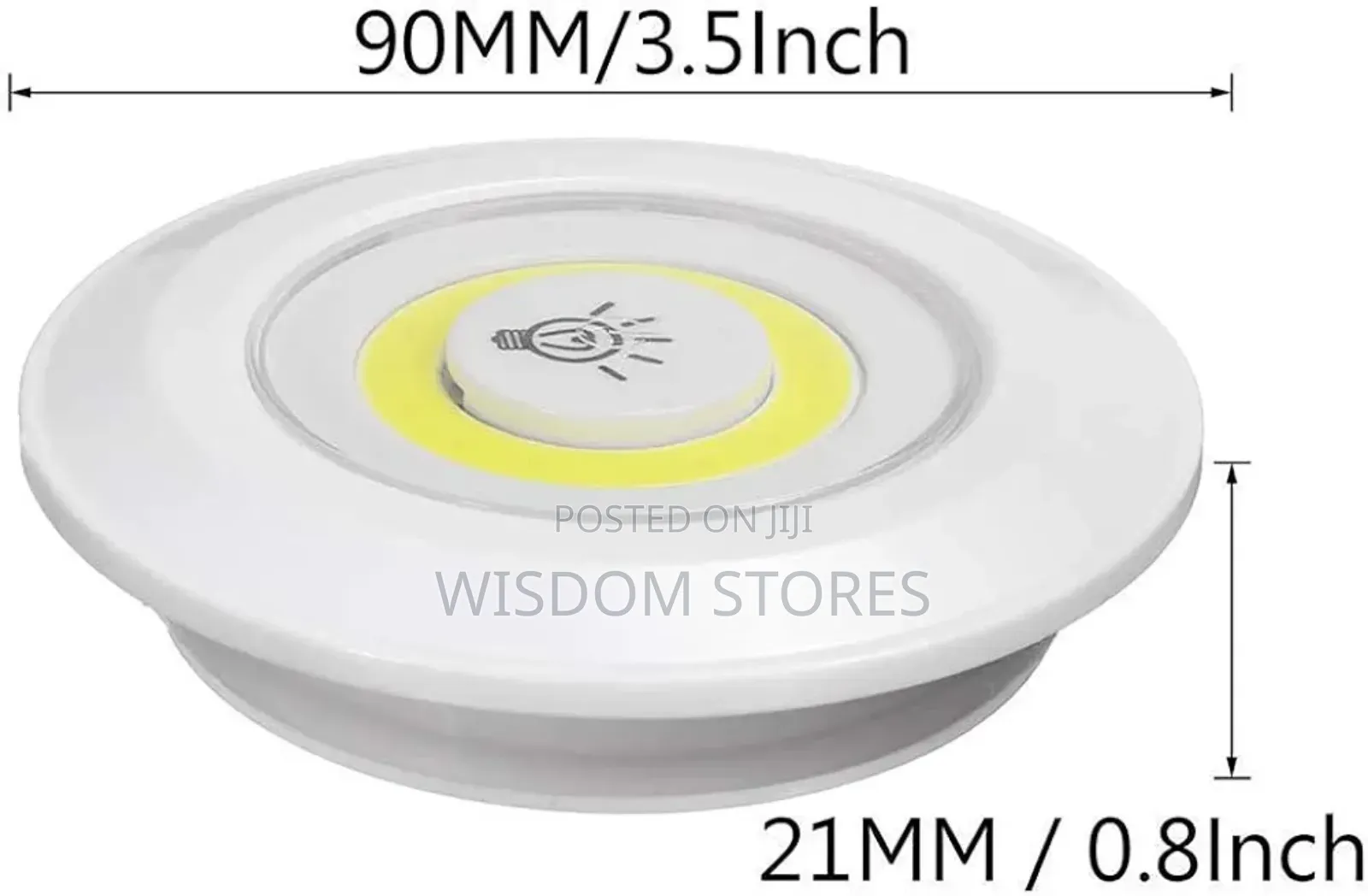 Plastic Led Lights With Wireless Remote Control Hot (White) - Set Of 3