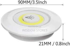 Plastic Led Lights With Wireless Remote Control Hot (White) - Set Of 3