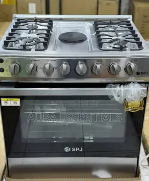 SPJ 80x60cm Premium Cooker With 4 Gas Burners and 1 Electric Plate