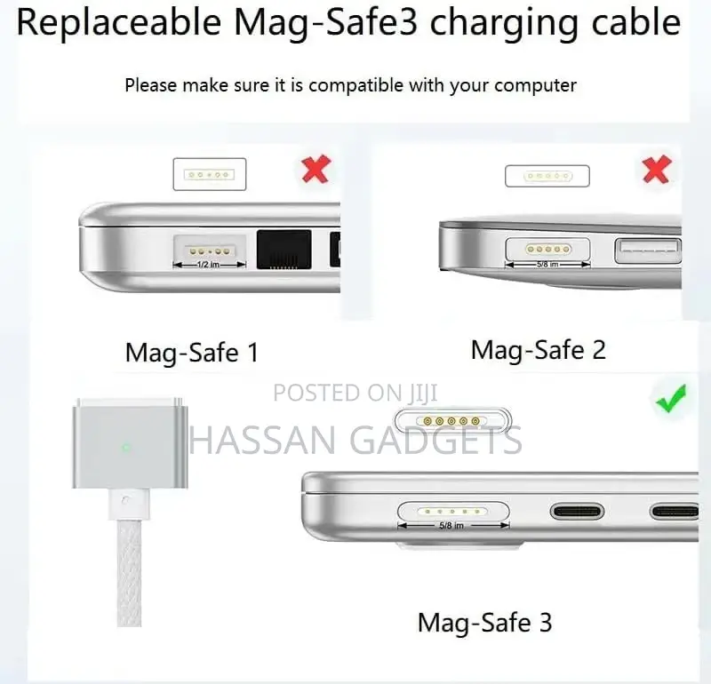 60w Usb _C to Magnetic 3 Cable