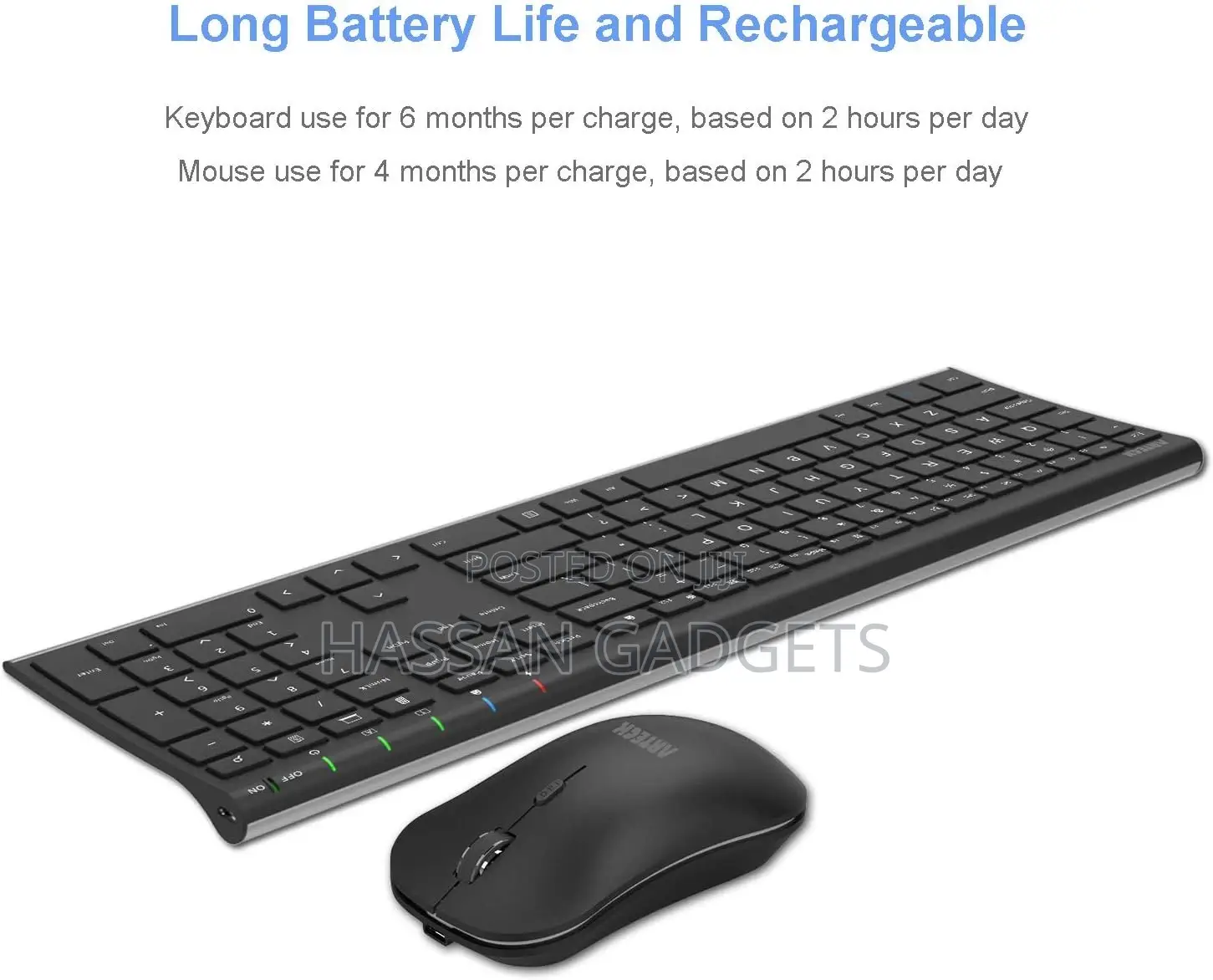 Wireless Keyboard and Mouse Combo