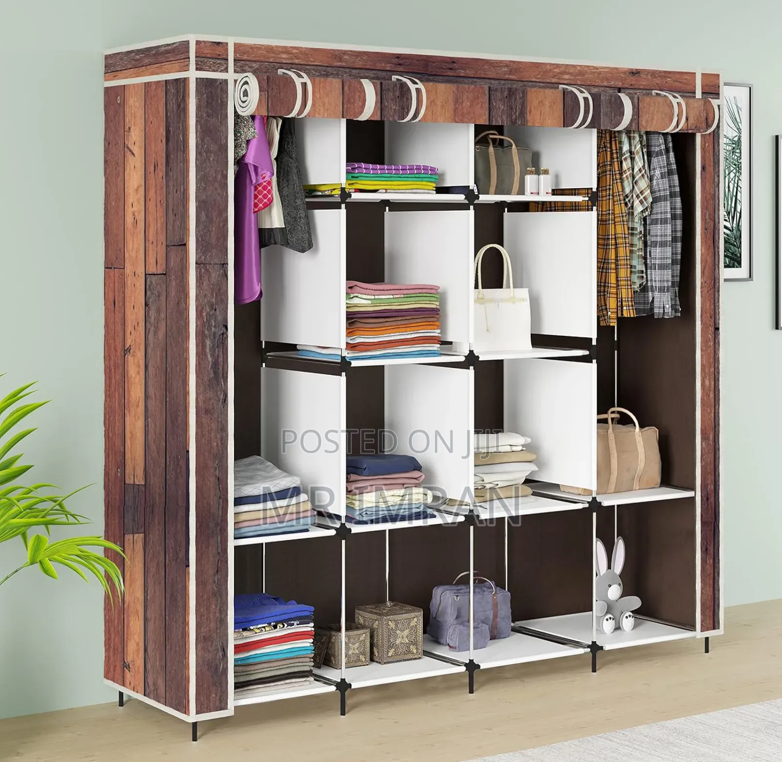 4 Columns Closet Organizer Portable Wardrobe