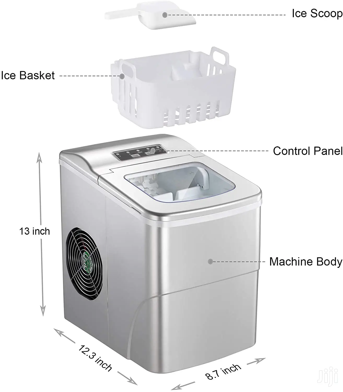 Logik 12kg Portable Ice Maker Machine