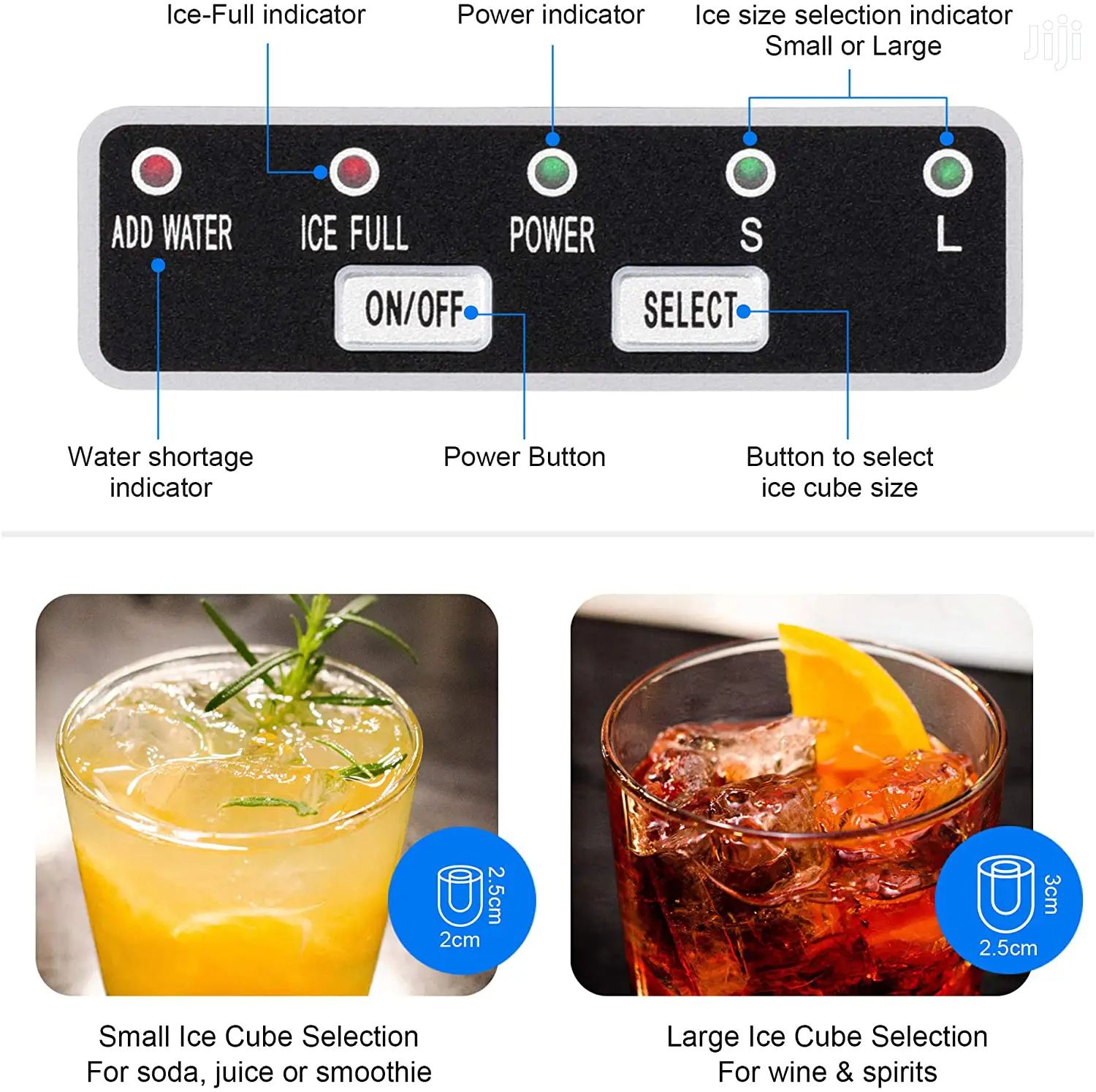 Logik 12kg Portable Ice Maker Machine